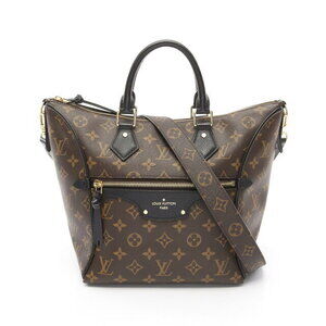 Louis Vuitton Tournelle handbag canvas leather Monogram brown black